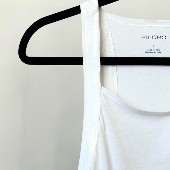 ANTHROPOLOGIE Pilcro Hankey-Hem Swing Tank Top in White Size- Small~Simple Basic - Picture 4 of 8